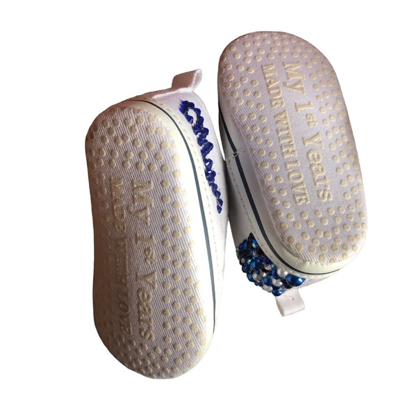 Custom Boy Newborn Bling Soft Shoes - Picture 6 of 7